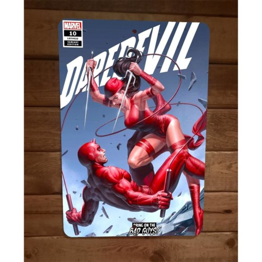 Daredevil Bring on the Bad Guys 8x12 Metal Wall Sign Marvel Comics